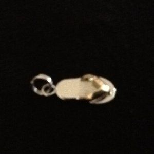 Sterling Silver and Gold Flipflop Charm